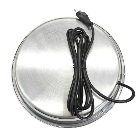 38cm Heated Chicken Waterer - 65W Stainless Steel, 38x38cm - for Chickens, & All-Season Water Heating