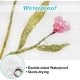 thumbnail image 2 of Watercolor Floral Shower Curtain Pink Floral Waterproof Washable Polyester Fabric Bathroom Shower Curtains with 12 Hooks for Bathroom 72x72 Inches, 2 of 5
