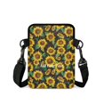 thumbnail image 2 of FUIALDOLG Crossbody Bags for Shop, Lightweight 2 Layer Crossbody Purse for Women Sunflower Woven Decoration Shoulder Bag, 2 of 7