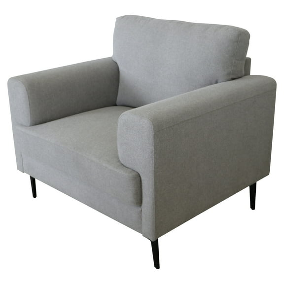 ACME Kyrene Recessed Arm Accent Chair in Light Grey