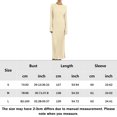 thumbnail image 2 of Faldas largas Vestido ajustado con cuello redondo, vestido maxi informal básico para mujer, traje diario cálido y ajustado Ygjytge Beige T L para Mujer, 2 of 7