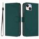 thumbnail image 1 of For iPhone 15 Case Solid Color Wallet Leather Phone Cover with Strap - Nude, 1 of 5