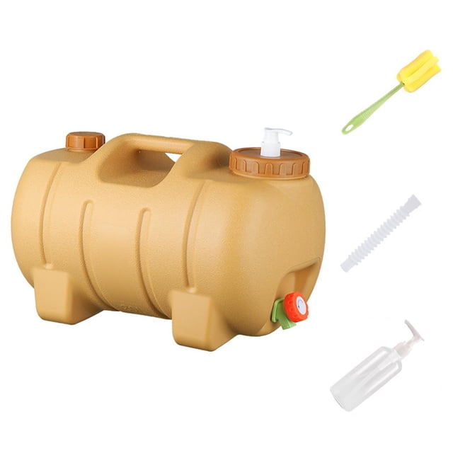 Contenedor de agua con grifo, contenedor de almacenamiento de agua, barril de , apto para uso alimentario, para camping, barbacoa, supervivencia,