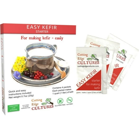 Cutting Edge Cultures Easy Kefir Starter Culture, 4 Pack, (Best Yogurt Starter Culture)