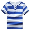 thumbnail image 1 of Zhuashum Chemises Garçons 2-3 Ans T-Shirt Manches Courtes Col Rond Décontracté Été Printemps Léger Bleu, 1 of 4