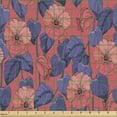 thumbnail image 2 of Ambesonne Floral Fabric by the Yard Upholstery, Meadow Blossoms Pattern Art, 1 Yard, Coral Blue Violet, 2 of 5