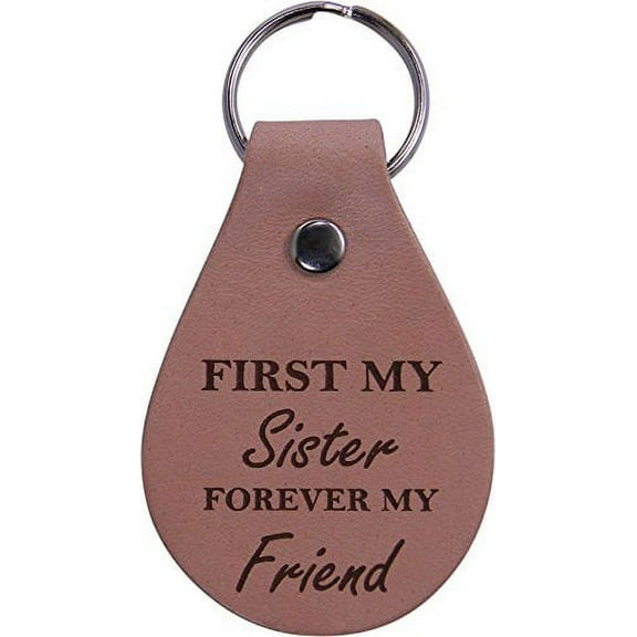 first my sister forever my friend leather key chain - great gift for birthday, wedding, or christmas gift for sister, sisters