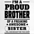 thumbnail image 2 of CafePress - I'm A Proud Brother Of A Freaking Awesome Sister B - Adjustable 100% Brushed Unisex Casual Cotton Baseball Cap, Beige, 1, 2 of 2