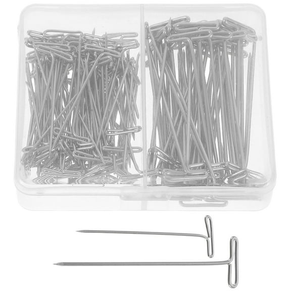 Masteelf 150pcs Metal T Pins For Blocking Knitting And Making Tool Craft Projects Accessory Stainless Steel Pin For Sewing Fabric