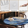 thumbnail image 4 of Round Fitted Tablecloth with Elastic Edge Design Table Cover Waterproof Stain-Resistant Wipeable Table Cloth Best for 38"-42" Round Tables for Outdoor Indoor Mountain, 4 of 4