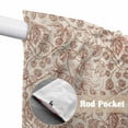 thumbnail image 2 of Brown Flowers Kitchen Window Curtains, Swag Curtains Valance for Bedroom Living Room Bathroom, Vintage Farmhouse Floral Leaves Vines Rod Pocket Window Treatment Curtain Block Drapes 2 Panels 36"x36", 2 of 9