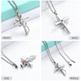 thumbnail image 3 of Imrsanl Cross Urn Necklace for Ashes Birthstone Rose Flower Cremation Jewelry for Women Gilrs Keepsake Memorial Ashes Pendant, 3 of 7