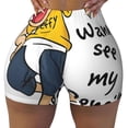 thumbnail image 2 of Lsque Sml Jeffy Pattern High Waisted Biker Shorts for Women-Tummy Control Fitness Athletic Workout Running Yoga Gym Shorts,Moisture-Wicking-Medium, 2 of 9