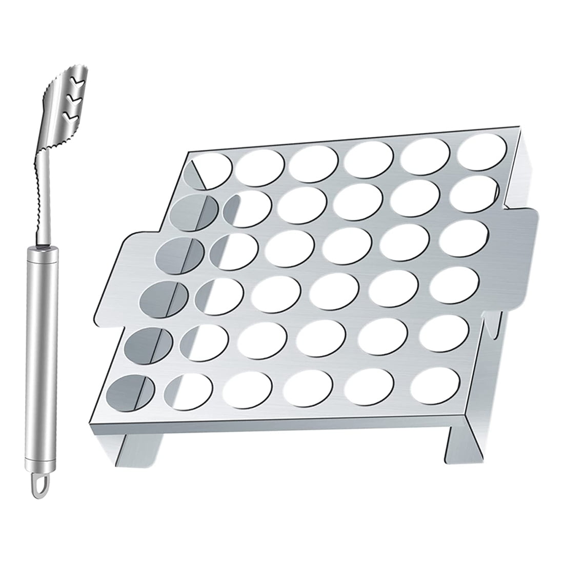 36 Holes Jalapeno Grill Rack,Jalapeno Peppers Holder with Corer Remover