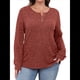 thumbnail image 2 of Suéter para Mujer, Camisetas Henley de Larga, Túnicas para Usar con Leggings, Suéteres de Cuello Redondo A . Color Caramelo L, 2 of 7