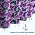 thumbnail image 6 of Purple Butterfly Pattern Shower Curtain 36"x72" ,Bathroom Decorative Shower Curtains Set with 12 Hooks,Modern Waterproof Washable Shower Curtain, 6 of 6