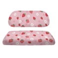 thumbnail image 2 of Pzuqiu Girly Strawberry Daisy Golf Cart Seat Cover Set - 2-Piece Stretchable Protector | Breathable, Washable, All-Weather Fit for EZGO, Club Car & Yamaha, 2 of 9