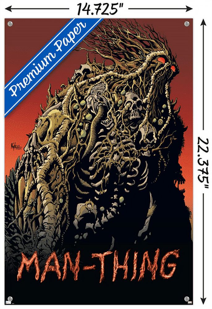 Marvel Comics: Man-Thing #2 Wall Poster with Push Pins, 14.725" x 22.375"