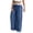Blue women cotton linen wide leg pants a1, variant on Women Cotton Linen Wide Leg Pants High Waisted Casual Lounge Trousers with Pockets Solid Long Palazzo Bottom Flowy Beach Party Clothes, Black M