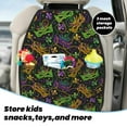 thumbnail image 5 of Fuzoiu Mardi Gras Surface Print 2 Pack Kick Mat Back Seat Protector With 3 Storage Pockets, Universal Car Seat Back Organizer For Kids Pets, Waterproof Backseat Protector For Most Car, 5 of 8