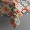 thumbnail image 5 of Multicolor Christmas Icon Pattern Square Tablecloth,Waterproof Square Table Cover,Wipeable Spillproof Washable Table Cover for Home Kitchen Party Decor 42"X42"(107x107cm), 5 of 6