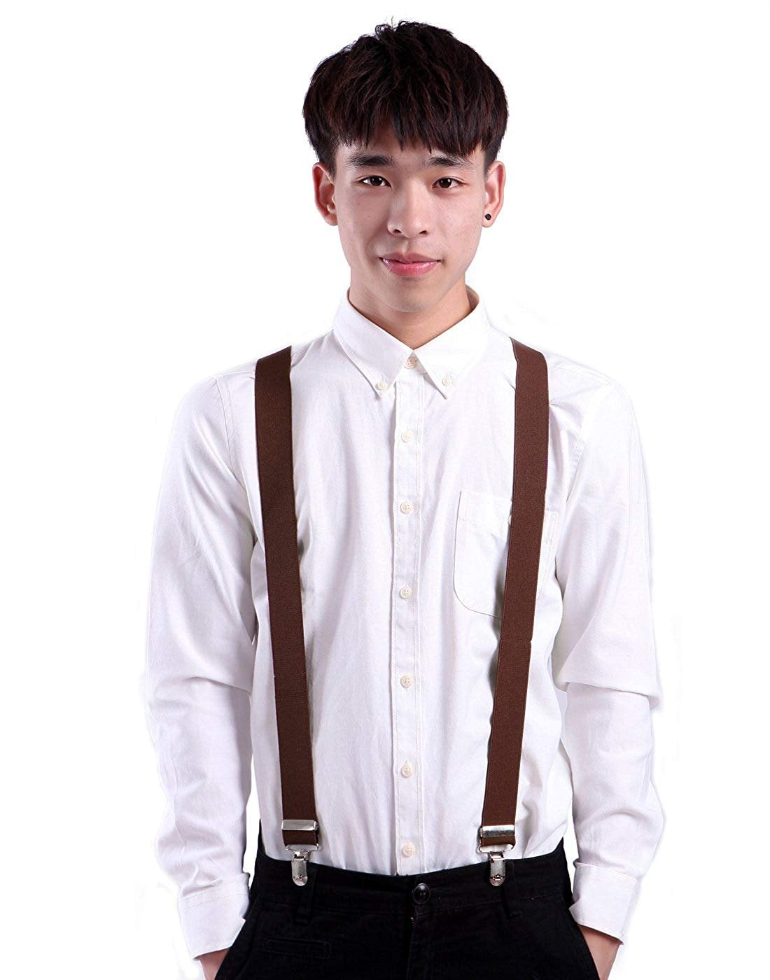 Suspender Men/'s Costumes Wear Accessories Marine Green Camouflage Adjustable
