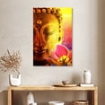 thumbnail image 2 of Elephant Stock Stunning Buddha Wall Art - Vertical Canvas Wall Art - Living Room Wall Decor - Religion And Spirituality Canvas - Brown And Yellow Decor - 24" x 36", 2 of 8