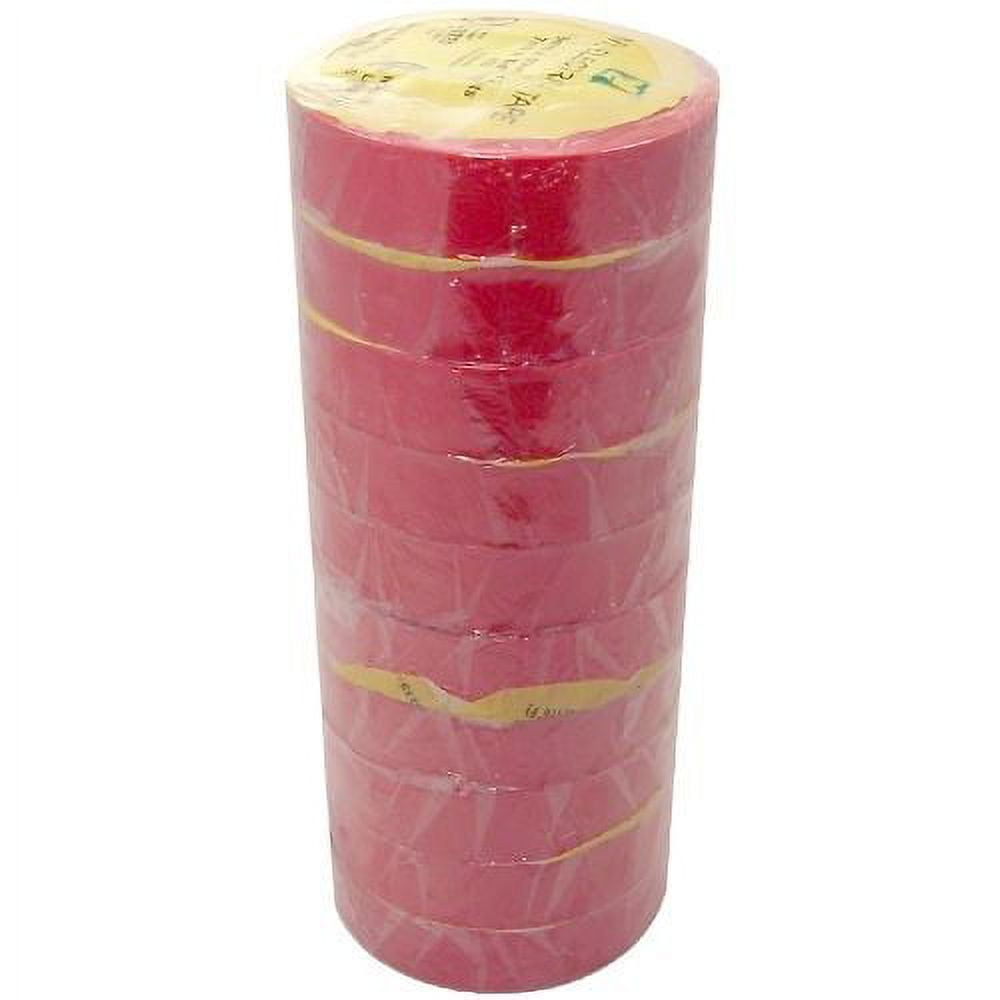 Electrical Tape 3/4" X 66' Ul/Csa 10 Roll Pack Several Colors., Red