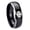 Black 2 Tone Polish Edge, variant on Resident Evil Step Edge Black And Gold Tungsten Promised Ring 10MM