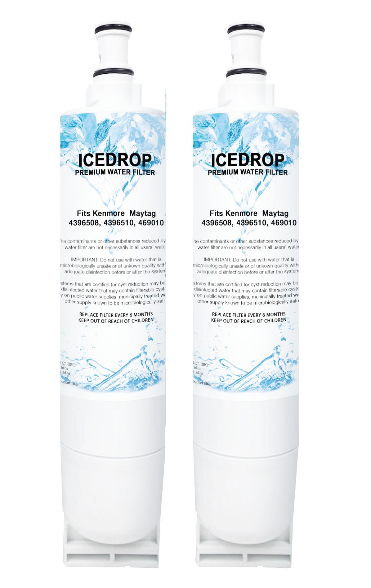 4396508 Replacement Refrigerator Water Filter Compatible With Fridge Filter 4396547 4396510p Kenmore 469010 9010 46 9902 469902 9901 46 9908 469908 9908 Everydrop Filter5 Wf L400 Edr5rxd1 2 Pack Walmart Com Walmart Com