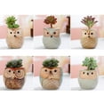 thumbnail image 3 of CSCHome Durable Flower Pots Succulents Plants Pots 2PCS Owl Planter Ceramic Flower Pots, 3 of 6