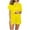 Yellow, variant on GERsome Solid Color Pajamas Set for Women Short Sleeve Sleepwear Soft Button Down Top and Shorts Pjs Set 2 Piece Comfortable Color Block Nightwear Lounge Sets S-XXL