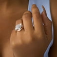 thumbnail image 6 of VBARHMQRT Heart Ring Love Diamond Ring Set Ladies Fashion Wedding Diamond Ring Two Piece Set Ring for Women Full Diamond Ring 5 11 Promise Rings for Her and Him Rings for Women Set, 6 of 8