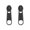 Black, variant on 1 Pair Stud Earrings Zipper Shape Plated Jewelry Cartoon Candy Color Ear Studs for Party