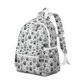 thumbnail image 2 of Grey Dog Paw Footprint Backpack for School,Cute School Bag,Schoolbag with Adjustable Shoulder Straps & Padded Back,13.4"x11"x4.7", 2 of 6