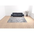 thumbnail image 2 of HomeRoots 511534 9 x 12 ft. Silver Gray & White Abstract Rectangle Area Rug, 2 of 5