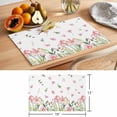 thumbnail image 6 of Spring Flower Leaf Placemats Set&nbsp;of 1 Summer Country Pink Floral Butterfly Green Leaf Plant Heat Insulation Washable Place Mats, Non-Slip Table Mats for Dining Table Party Kitchen,13x19 Inch, 6 of 9