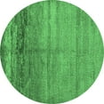 thumbnail image 1 of Ahgly Company Indoor Round Abstract Emerald Green Contemporary Area Rugs, 6' Round, 1 of 4