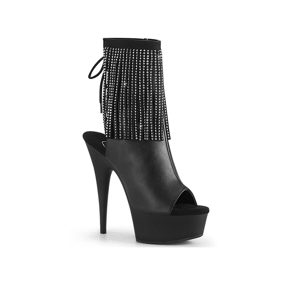 DELIGHT-1018RSF, 6" Heel 1 3/4 Platform Ankle Boot