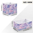 thumbnail image 2 of Foldable Fabric Storage Bin Home Cubes Clothing Organizer Bins Large Collapsible Box Basket for Home Organizer Pale Pink Marine Creatures, 2 of 7