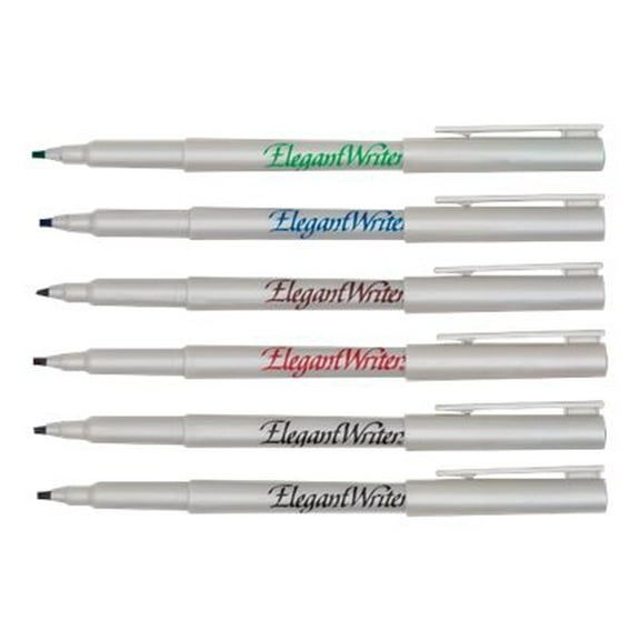 Speedball Elegant Writer - Marker - black, red, blue, green, brown - 3 mm - broad (pack of 6)