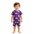 thumbnail image 3 of Gyexs Boys Cotton Shorts Set 2 Piece Summer Clothes Toddler Excavator Print Cute Outfits Purple, 3-4 Years, 3 of 4