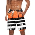 thumbnail image 2 of Xdegoge Bathing Suits for Men Tropical Printed Swim Trunks Quick Dry Lightweight Boardshorts with Mesh Lining Side Pockets Drawstring Waist Summer Beach Surfing Shorts, 2 of 5