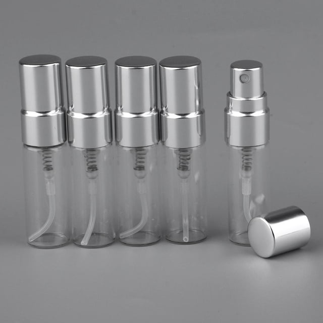 5 de de atomizador de vacías de - transparente de viaje vacío Plata Colcomx Botella de perfume vacía