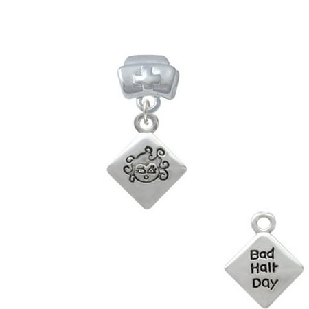 2-D ''Bad Hair Day'' with Girl - Nurse Hat Charm Bead