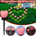 thumbnail image 3 of Vikakiooze Valentine's Day Heart Lights Outdoor Decorations,Solar Heart-Shaped Garden Stakes Lights Outside,Waterproof Romantic Heart Atmosphere Lamp for Yard Pathway Patio Walkway Backyard Decoration, 3 of 8