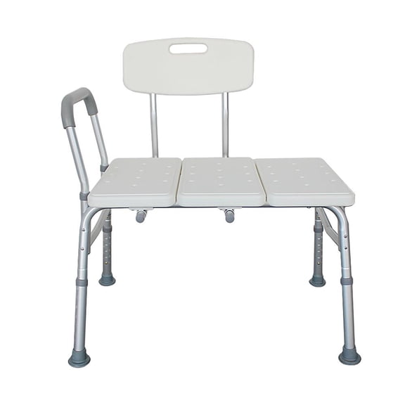 Ktaxon Transfer Bench, Bath Shower Chair Seat, Height Adjustable for Elderly, Disabled, Rubber Handrail