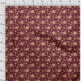 thumbnail image 4 of oneOone Rayon Maroon Fabric Florals Sewing Craft Projects Fabric Prints By Yard 56 Inch Wide, 4 of 4