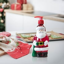 Plastic Christmas Soap Dispensers, Christmas Soap Dispenser Set with Snowman and Santa Claus, Refillable Hand Soap Pump for Holiday Bathroom Decor