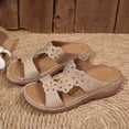 thumbnail image 6 of Avtoify Summer Women's Wedges Shoes Spring Fashionable Casual Versatile Solid Color Open Toe Trendy One Strap, 6 of 9